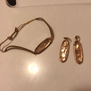 Kendra Scott bracelet with matching earrings